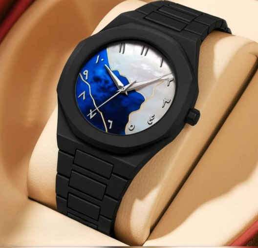 ১ বছরের সার্ভিস ওয়ারেন্টি। 𝐀𝐫𝐚𝐛𝐢𝐜 𝐝𝐢𝐬𝐢𝐭 Men 𝐰𝐚𝐭𝐜𝐡 𝐜𝐚𝐫𝐛𝐨𝐧 𝐟𝐢𝐛𝐞𝐫 𝐛𝐨𝐝𝐲 (𝟒𝟔 𝐠𝐦 𝐰𝐞𝐢𝐠𝐡𝐭) = Blue White colour - Product code- 505